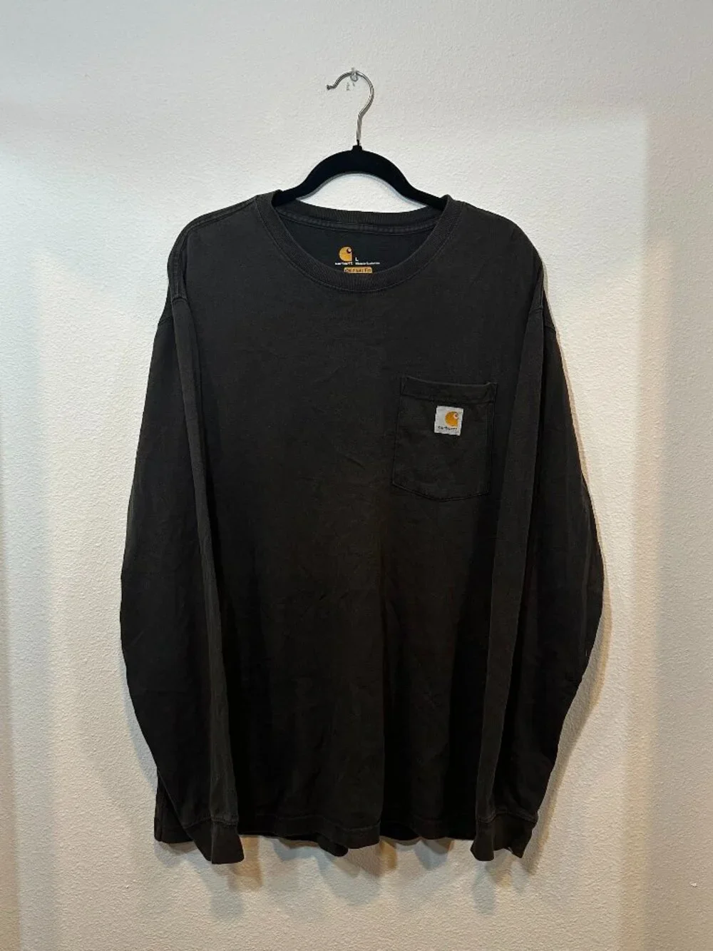 2X Carhartt Men's Black Long Sleeve T-Shirts Size Large